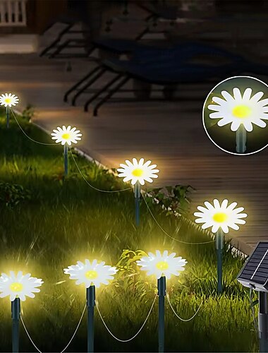  10led 20led 30led 50led solcellsdriven utomhusbelysning för gångväg trädgård gräsmatta pilotljus vattentät ljusslinga för gårdsplan blomsterväg camping bröllop juldekor 1 st