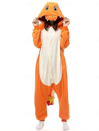  Aikuisten Piirretty Onesie-asu Karnevaali puku Charizar Pyjamahaalarit Kigurumi Pyjama Hauska puku varten Miehet ja naiset Joulu Karnevaali Uusi vuosi Sarjakuva