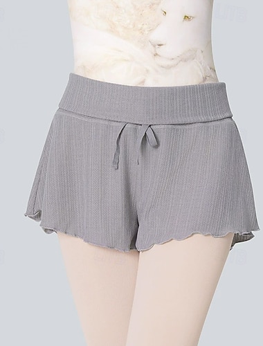  Ballett Shorts Ren Farge Tvinning Dame Ytelse Trening Høy Polyester