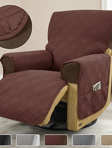  Funda de sillón moderna de 1 pieza con terciopelo sintético: funda elástica lavable para sala de estar.