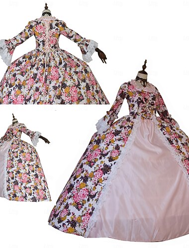  18th Century Women's Rococo Ball Gown Princess Maria Antonietta Rococo Victorian Renaissance Vacation Dress