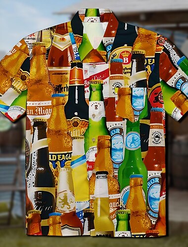  Oktoberfest Bier Hawaii-Hemden Aloha-Hemd Bayerisch München Deutsch Grafik Für Herren Erwachsene Karneval Oktoberfestbier 3D-Druck Urlaub Party