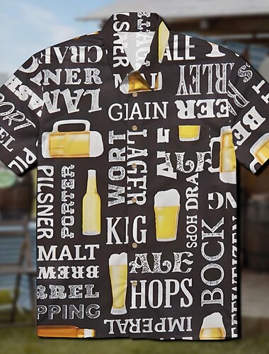  Oktoberfest Dirndl-Print Hawaii-Hemden Aloha-Hemd Bayerisch München Deutsch Grafik Für Herren Erwachsene Karneval Oktoberfestbier 3D-Druck Urlaub Party