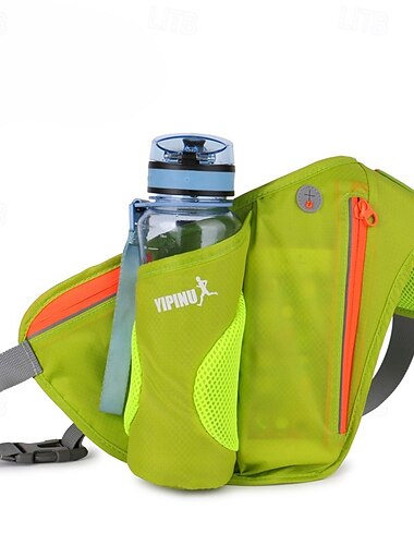  Riñonera tipo riñonera para Viaje Ciclismo Pasear perros Corriendo Bolsas de Deporte Ligero Resistente al Agua con portabotellas Nailon Hombre Mujer Bolsa para correr