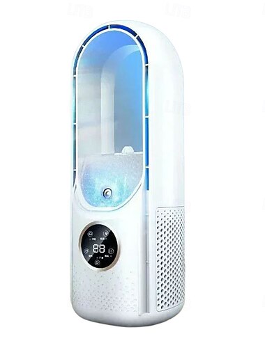  2025 blattloser Ventilator 6-Gang-Desktop-Lüfterloser Blattkühler-Lüfter für tragbare, leise Büroventilatoren, Luftbefeuchter, Klimaanlage