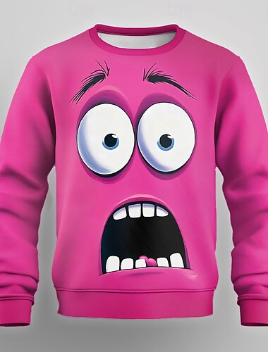  Per uomo Cartoni animati 3D Felpa Maglia Manica Lunga Felpa Girocollo Casual Punk & Gotico Stampa digitale Feste Abbigliamento casual alla moda Grafico Tutte le stagioni