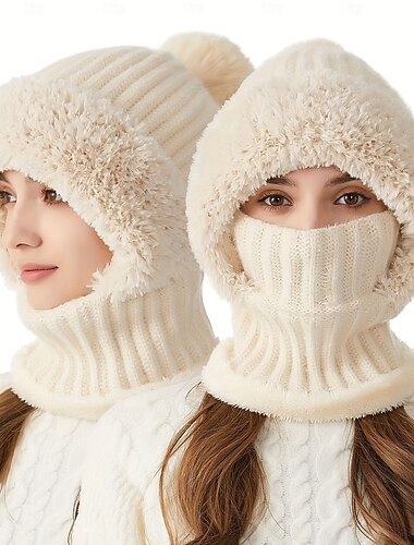  scaldacollo termico invernale &protezione per le orecchie - mascherina elastica in acrilico con fodera in pile, accessorio antivento per il freddo, per ciclismo e sport all'aria aperta &pendolarismo