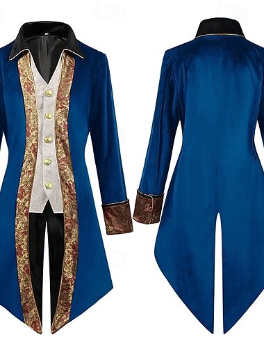  Punk a gotika Středověké Steampunk Kabát Cosplay kostým Smoking Upír Gentleman Větší velikosti Maškarní kostým Pánské Královský Steampunk Karneval Plesová maškaráda Výkon Večírek Koktejlový večírek