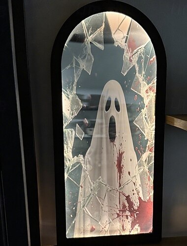  1 pc Geist holographische Spiegel Halloween kreative Unfug Spiegel Wanddekoration USB-Netzschalter-Steuerung