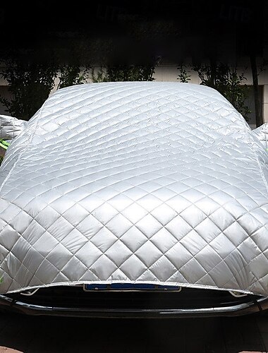  雹、雨、太陽、紫外線から車を守る屋外用フルカバー。様々な悪天候に適した万能コットン製。