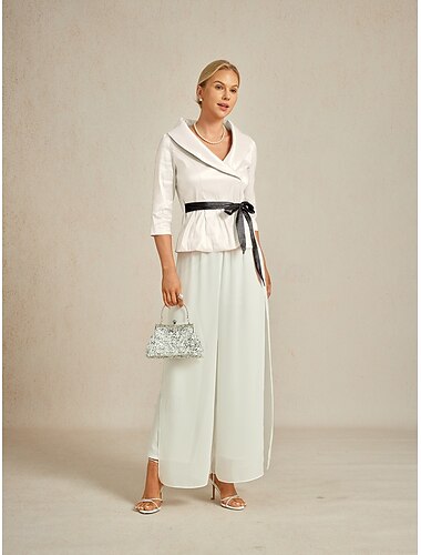  Per donna Top Eleganti Top da sera Elegante Casual Scollo a V Nero Estate Autunno