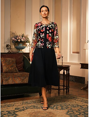  Femmes Blazer Léger Dentelle Broderie Élégant Fleuri Formel Court Col Rond Coupe Ample Manche 3/4 Vêtements d'extérieur Rouge Bordeaux Été Printemps