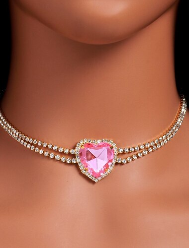  Collana girocollo Strass Per donna Moda Carino Bicolore Carino Matrimonio Semicerchio Collana Per Matrimonio Feste Quotidiano