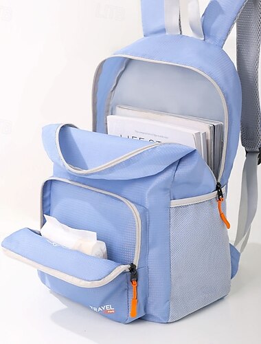  Men's Women's Backpack School Bag Bookbag Functional Backpack School Backpack Bookbag School Daily Traveling Solid Color Oxford Adjustable Large Capacity Waterproof Zipper Black Pink Blue