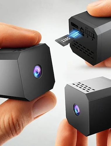  Kompakt 1080p HD-minikamera med fuld farvenatkamera, magnetisk montering til nem fjernovervågning via mobiltelefon - egnet til hjemmekontor og bilsikkerhed