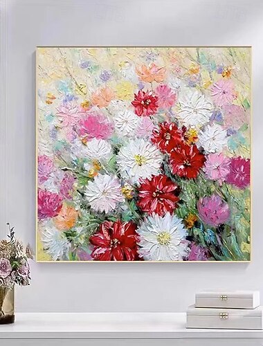  håndlavet oliemaleri lærred vægkunst dekoration moderne abstrakt 3d tyk olie blomster tusindfryd til boligindretning rullet rammeløs ustrakt maleri