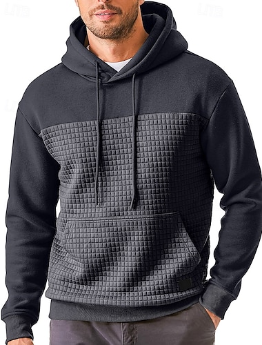  Voor heren Sporthoodie Lange mouw Capuchon Kleding Bovenlichaam Buiten Thermisch Warm Winter Polyester Donker Grijs Zwart Leger Groen Tennis Training Hardlopen