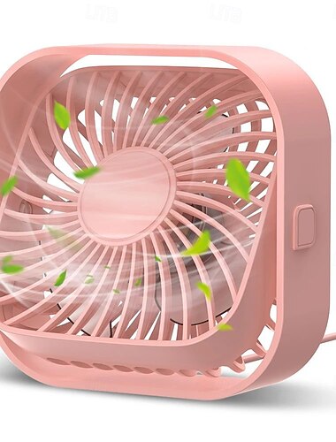  topk Mini tragbarer Ventilator USB Tischventilator Tisch starker Luftstrom &leiser Betrieb 3-Gang-Wind 360 drehbare Standventilatoren für Zimmer zu Hause