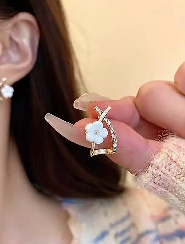  女性用 スタッドピアス トロピカル風 喜び 花の形 トロピカル風 イヤリング ジュエリー ゴールド 用途 パーティー