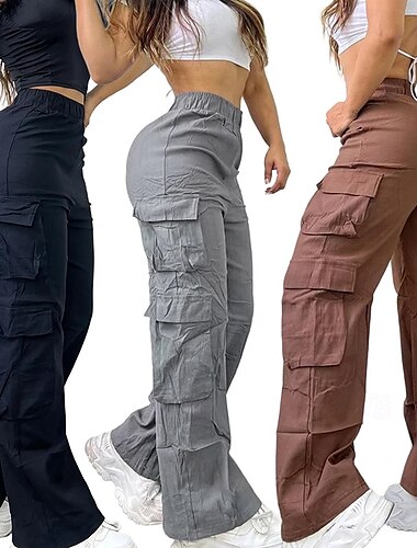  Dámské Kargo kalhoty Dağcı Pantolonu Venkovní Běžný Voděodolný Spodní část oděvu Kapsy Elastický pas Černá Kávová Outdoor a turistika Běh S M L XL