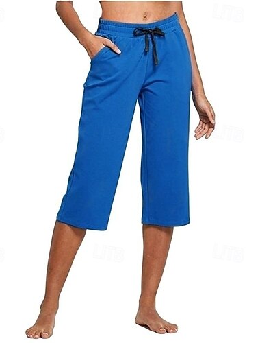  Mujer Perneras anchas Chinos Casual Medio corto Cintura Media Plano Perneras anchas Confortable Transpirabilidad Casual Diario Negro Blanco Vino Verde Ejército Primavera Otoño Ajuste regular
