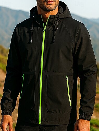  Per uomo Giacca a Vento Giacca softshell Esterno Impermeabile Antivento Abbigliamento da trekking Abbigliamento da trekking Primavera Autunno Top Campeggio / Escursionismo / Speleologia Corsa Tinta