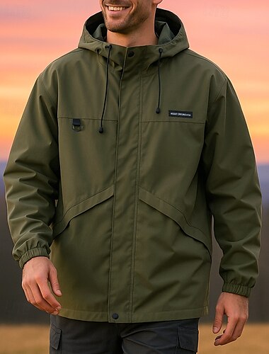  Męskie Kurtka Softshell Kurtka turystyczna Na wolnym powietrzu Wodoodporny Odporność na wiatr Ubrania turystyczne Ubrania turystyczne Wiosna Jesień Kurtka Łowiectwo Wspinaczka Bieganie Jednokolorowe