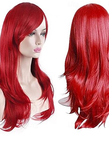  28 inch modepruiken lang golvend krullend haar cosplay pruik halloween cosplay feestpruiken