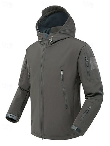  Férfi Vjetrovka Softshell dzseki Külső Vízálló Szélbiztos Túrafelszerelések Túraruházat Tél Ősz Felsők Vadászat Kempingezés / Túrázás / Barlangászat Utazás Tömör szín Fekete Zöld Khakizöld