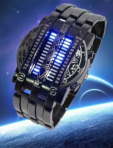  Montre numérique pour femmes hommes et enfants mode sportive extérieure casual lumineuse étanche bracelet en acier inoxydable