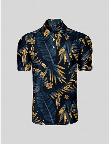  Per uomo POLO Giallo Manica corta Superiore Abbigliamento da golf Abbigliamento Abiti Abbigliamento