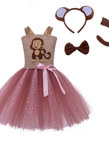  Fiaba Fantasia animale Volpe Cane blu Vestito Costume Tutu Personaggi dei libri di fiabe Ragazze Bambini Halloween Carnevale Performance Vestirsi in modo educativo Vestiti per eventi scolastici