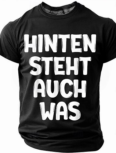 T-shirt graphique pour hommes "Il y a aussi quelque chose écrit au dos" Jeu de mots drôle à manches courtes
