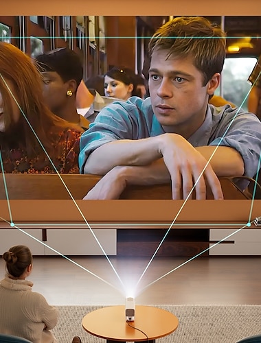  Mini projecteur home cinéma ultra pratique 1080p Android intelligent haute définition projection sans fil à domicile version Android prend en charge le même écran sans fil téléphones portables prend