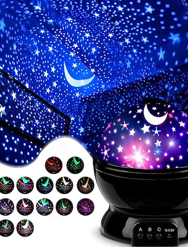  مصباح ليلي للأطفال على شكل سديم نجمي، ضوء ليلي للأطفال، دوران 360 درجة، 12 لونًا متغيرًا مع كابل USB، هدايا رومانسية للرجال والنساء والأطفال