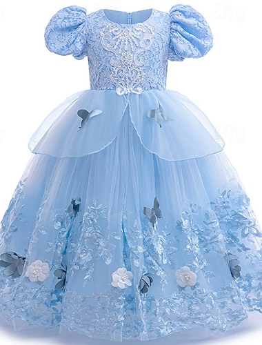  סיפור מעשייה נסיכות לִכלוּכִית שמלות שמלת ילדה פרח דמויות מספרי סיפורים קוספליי for בנות בגדי ריקוד ילדים האלווין (ליל כל הקדושים) קרנבל הצגה תחפושות חינוכיות תחפושות לאירוע בית ספרי