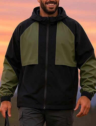  Per uomo Giacca a Vento Giacca softshell Giacca da escursionismo Esterno Impermeabile Antivento Abbigliamento da trekking Abbigliamento da trekking Primavera Autunno Giacca Caccia Arrampicata Corsa