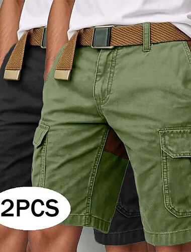  Per uomo Pantaloncini cargo Pantaloncini da esterno Shorts Shorts da Spiaggia Pantaloncini casual Patchwork Elastico in vita Multi-tasche Blocco di colori Indossabile Traspirante Lunghezza al