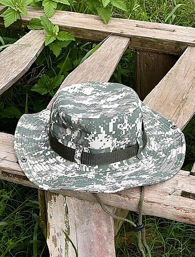  Cappello da sole Cappello a secchiello :Brimmer Cappello Mimetico Fantasia/motivo Protezione UV Traspirante Estate Per uomo Pesca Attività