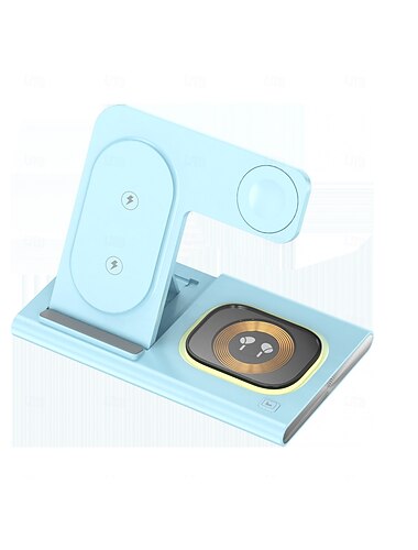  Stazione di ricarica pieghevole 3 in 1 per prodotti Apple, adattatore da viaggio per caricabatterie wireless veloce per iPhone 16/15/14/13/12/11/X/XS, per iWatch 10/9/8/7/Ultra2/Ultra/SE, per AirPods