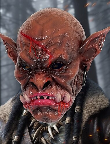  Monsters Čert Ork předvečer Všech svatých Maska Realistická maska Horor Strašidelný Celá hlava Dospělé Pánské předvečer Všech svatých Karneval Výkon Párty Jednoduché Halloweenské kostýmy Oblékněte se
