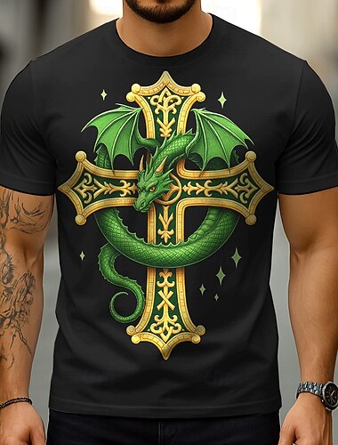  Herr 3D Celtics Livets träd T-shirt Kortärmad T-shirt 3D-tryck Rund hals Skjorta Viking Designer Fest Gata Ledigt Marinblå Blå Grön Sommar Vår Kläder S M L XL XXL XXXL