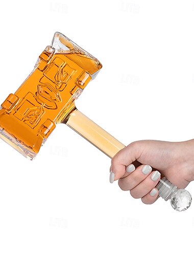  3D-hammare whiskykaraff hembar glas vinkaraff kreativ borosilikat spritflaska unik whiskyseparatorverktyg för bartender presentdisplay dryckesset