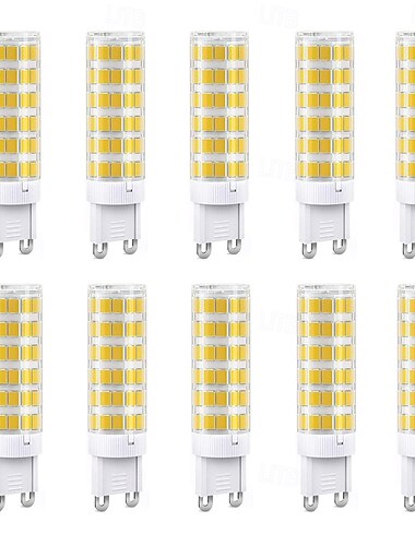  G9 LED-lyspærer 10 stk. 220v 7w ikke-dimbare G9-pærer 70w G9 halogenpære tilsvarende 75 LED 2835 SMD hvit varmhvit lampe for hjemmebelysning