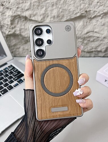  τηλέφωνο tok Για Samsung Galaxy Πίσω Κάλυμμα Μαγνητική Ανθεκτική σε πτώσεις Νερά ξύλου PC