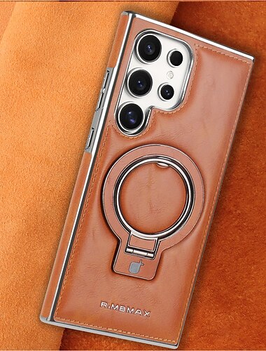  teléfono Funda Para Samsung galaxia S25 S25 Más S25 Ultra S24 Ultra S24 Plus S24 S23 S23 Ultra S23 Plus iPhone 15 Pro Max Plus Funda Trasera con Soporte Magnética Antigolpes Retro TPU Cuero de PU