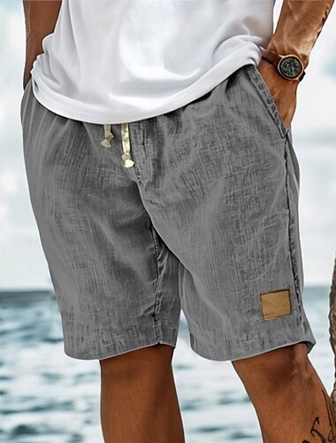  Per uomo Shorts Pantaloncini Estivi Shorts da Spiaggia Tasca Elastico in vita Coulisse Semplice Comodità Traspirante Corto Vacanza Ferie Spiaggia Hawaiano Boho Nero Rosa