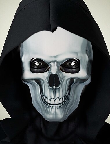  Crâne de squelette Halloween Masque Horreur Effrayant Fluorescent Visage Complet Adulte Homme Femmes Unisexe Halloween Carnaval Performance Soirée Déguisements d'Halloween faciles Se déguiser