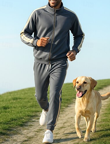  Męskie Bluza z zamkiem Dres Athleisure Jesień Długi rękaw Odporność na wiatr Lekki Odprowadza wilgoć Wędkarstwo Piesze wycieczki Na zewnątrz Odzież sportowa Odzież sportowa Kolorowy blok Czarny