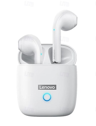  Lenovo LP50 ekte trådløse hodetelefoner TWS ørepropper i øret Bluetooth 5.0 med ladeboks IPX5 dyp bass for Apple Samsung Huawei Xiaomi Mi hverdagsbruk reisemobiltelefon